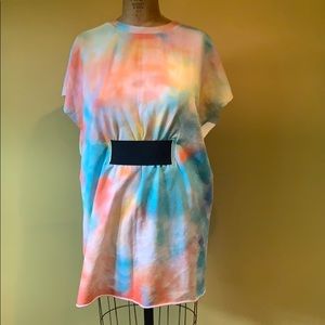 TIEDYE SUMMER SWEATER DRESS INSIDE WAIST BAND ZARA